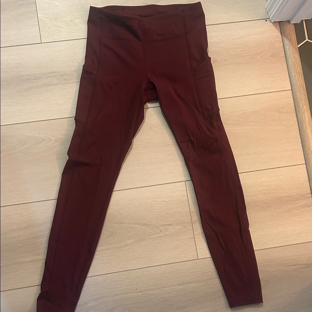 Lululemon Athletica Maroon Leggings